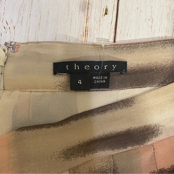 NWOT Designer | Theory | Ombré Silk Pleated Skirt - Picture 9 of 9